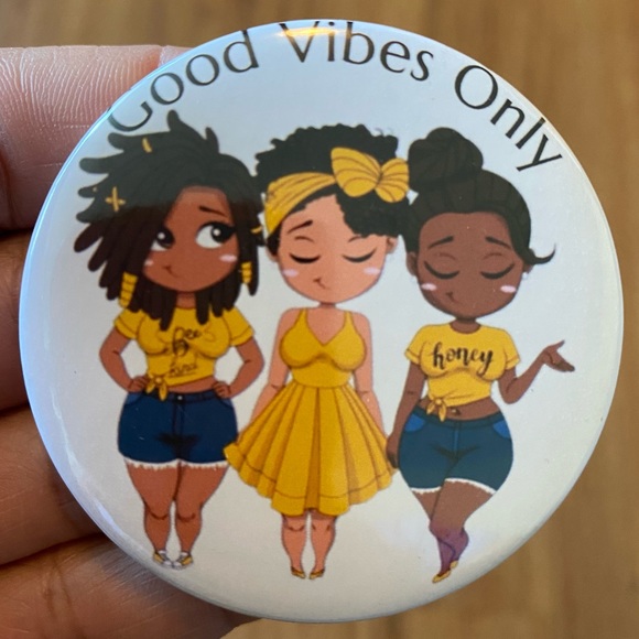 SJB Custom 4 Piece Bundle Round Button Pins Size 2.25” - Picture 4 of 6